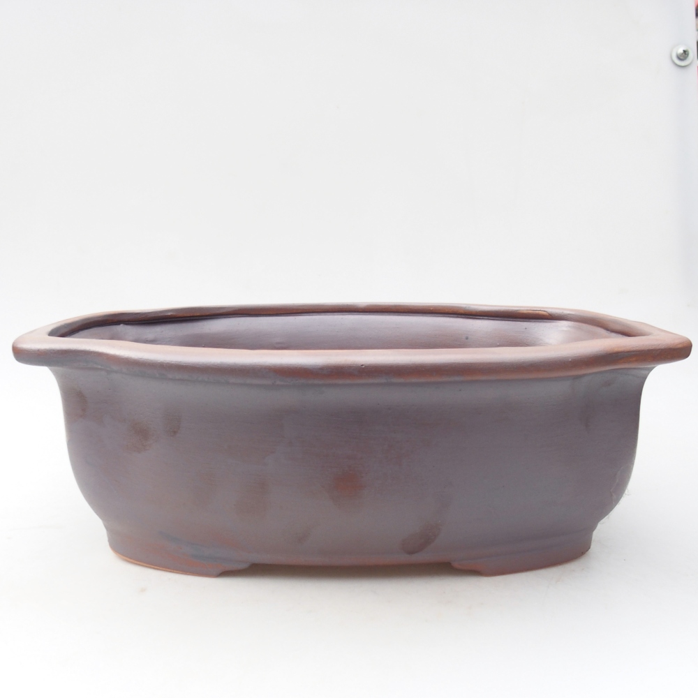 Keramická bonsai miska 30 x 25 x 10 cm, barva kovová