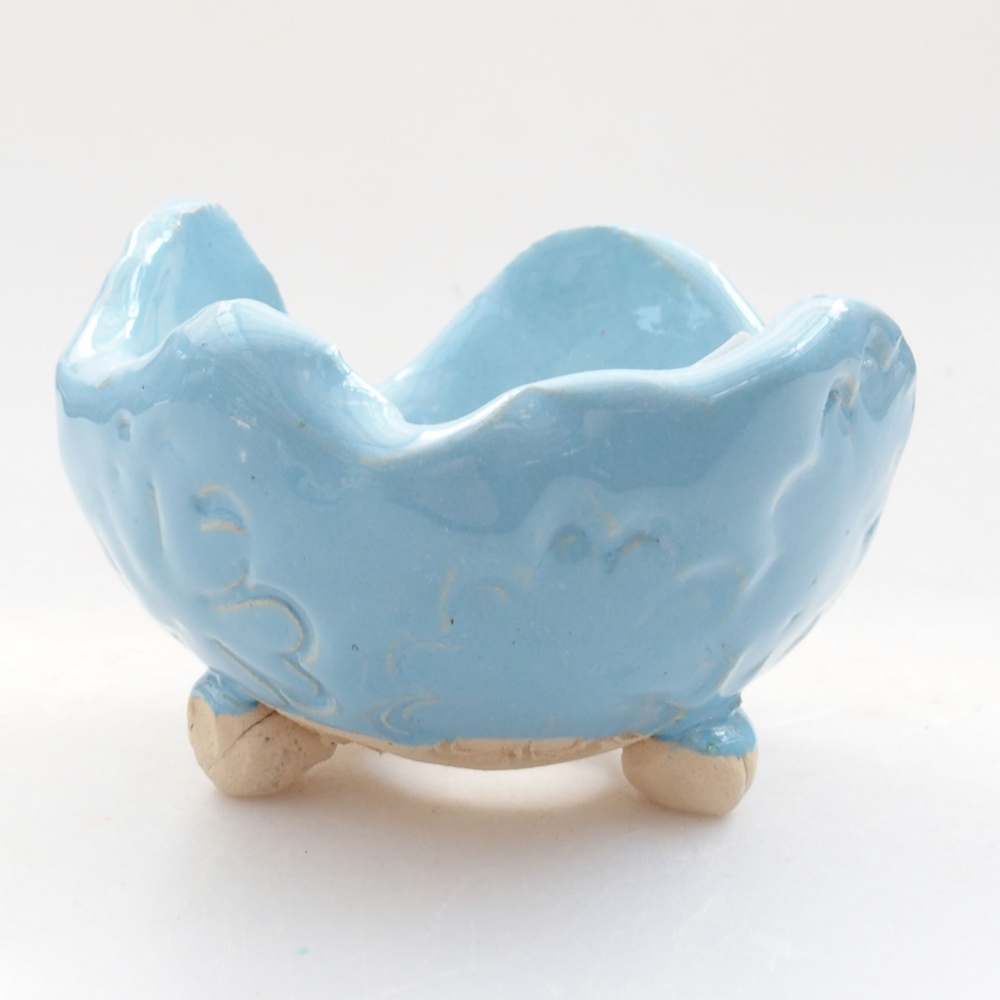 Keramická Skořápka  7 x 7 x 6 cm , barva modrá