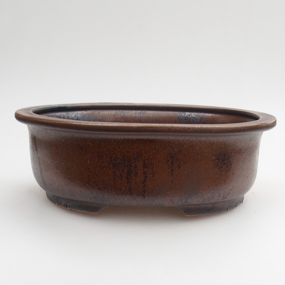 Keramická bonsai miska 23 x 19 x 7 cm, barva hnědá