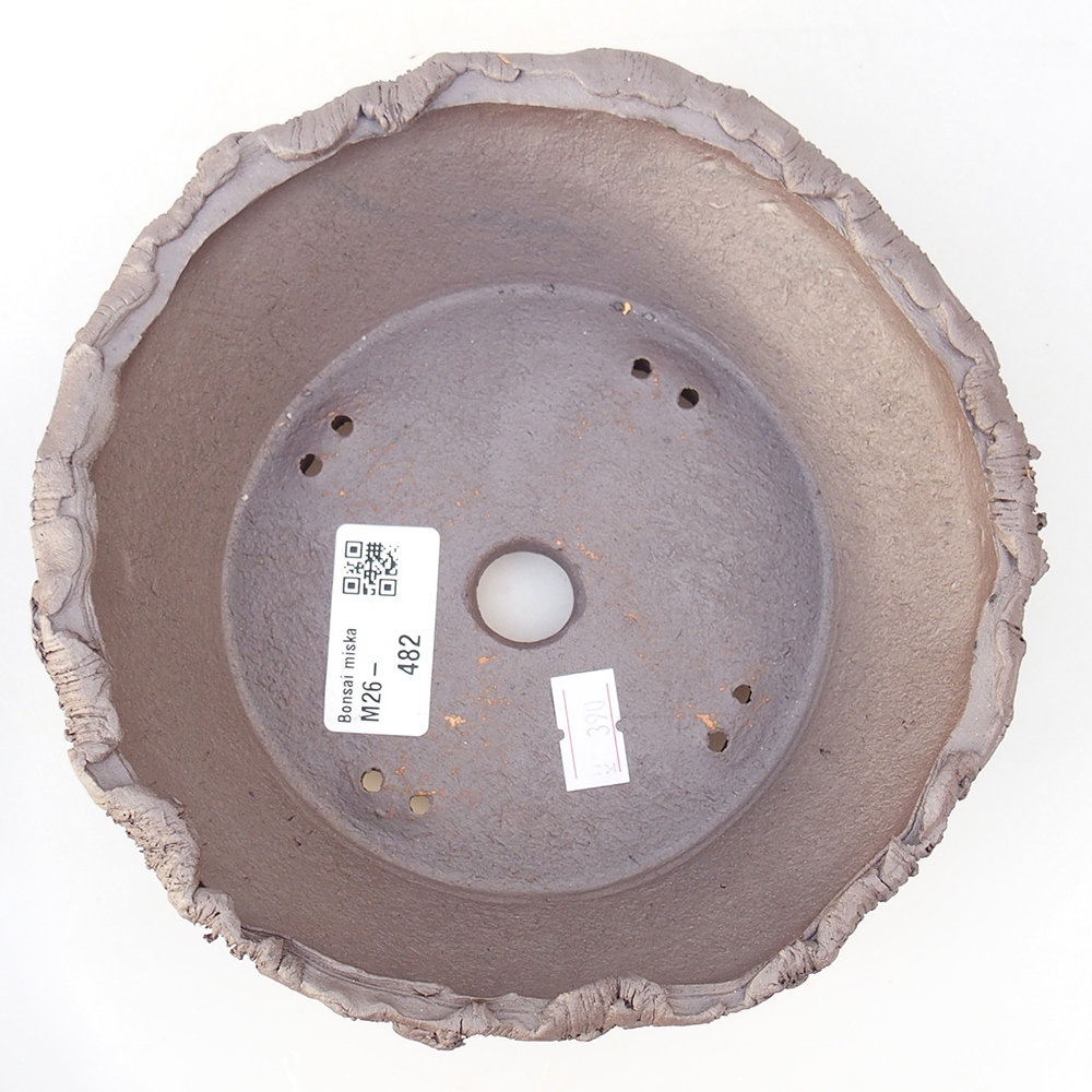 Keramická bonsai miska 17 x 17 x 5,5 cm, barva kovová