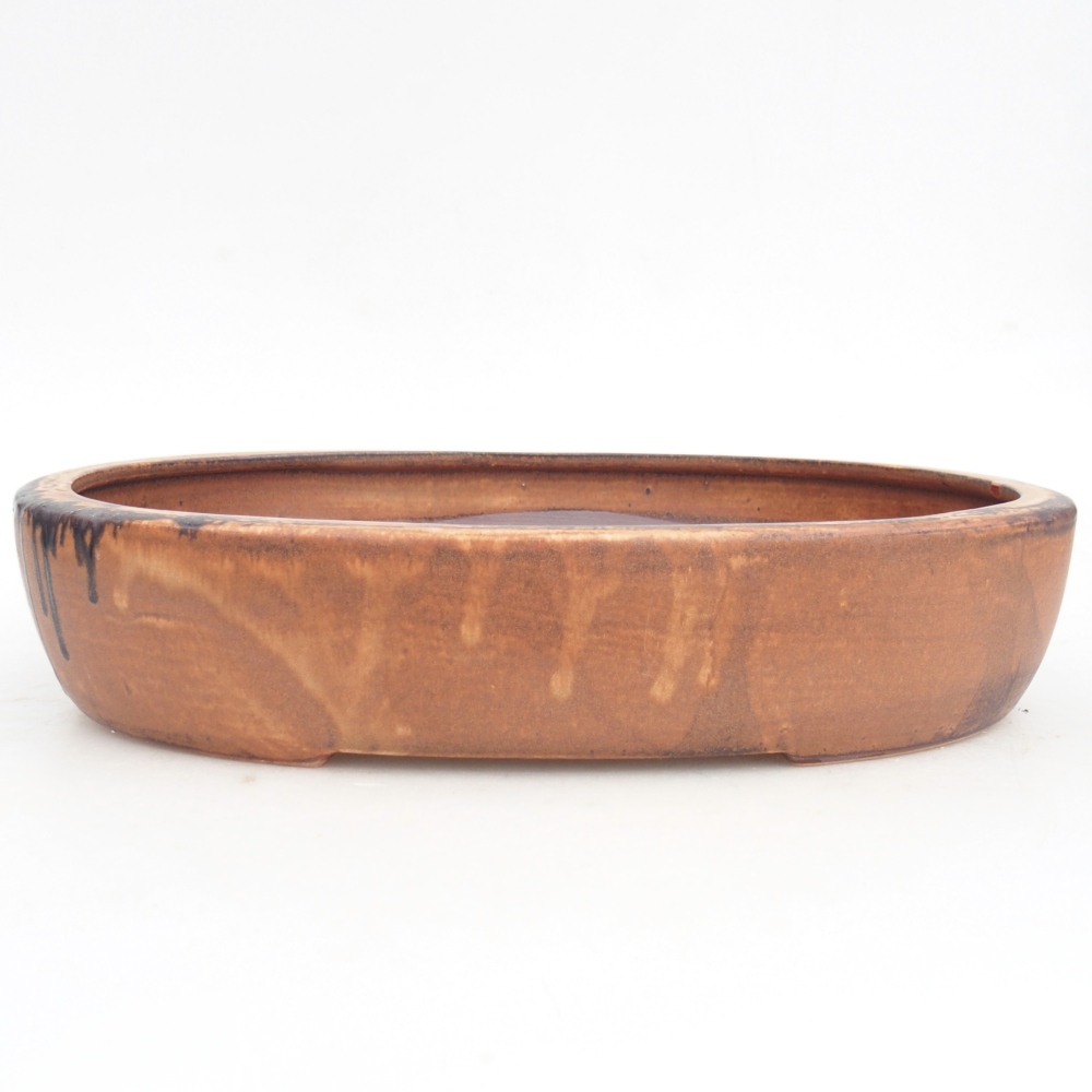 Keramická bonsai miska 27 x 21 x 5 cm, barva růžová