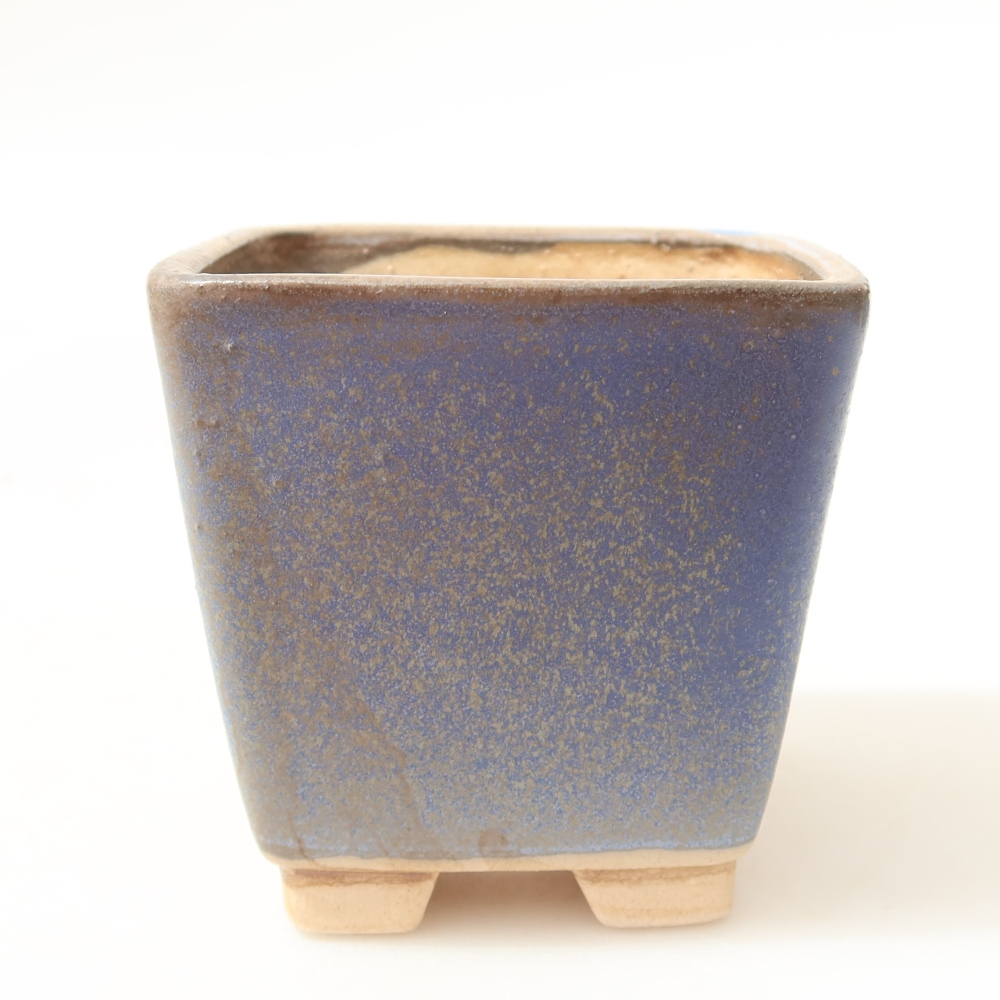 Keramická bonsai miska 7,5 x 7,5 x 7,5 cm, barva modrá