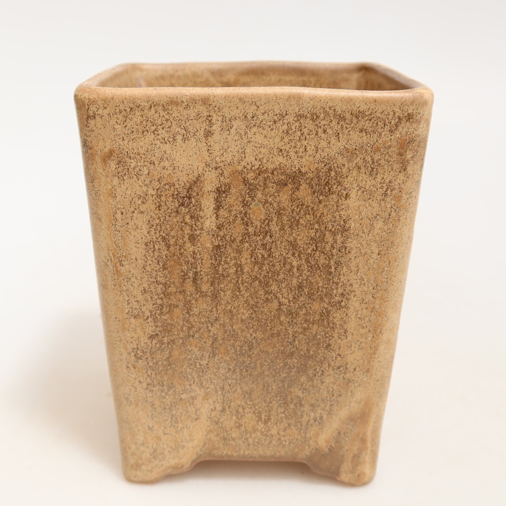 Keramická bonsai miska 9 x 9 x 11 cm, barva béžová