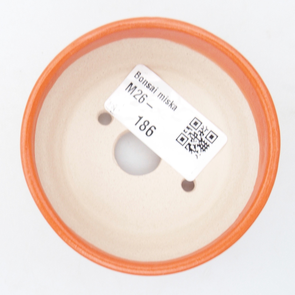 Mini bonsai miska 7,5 x 7,5 x 3,5 cm, barva oranžová