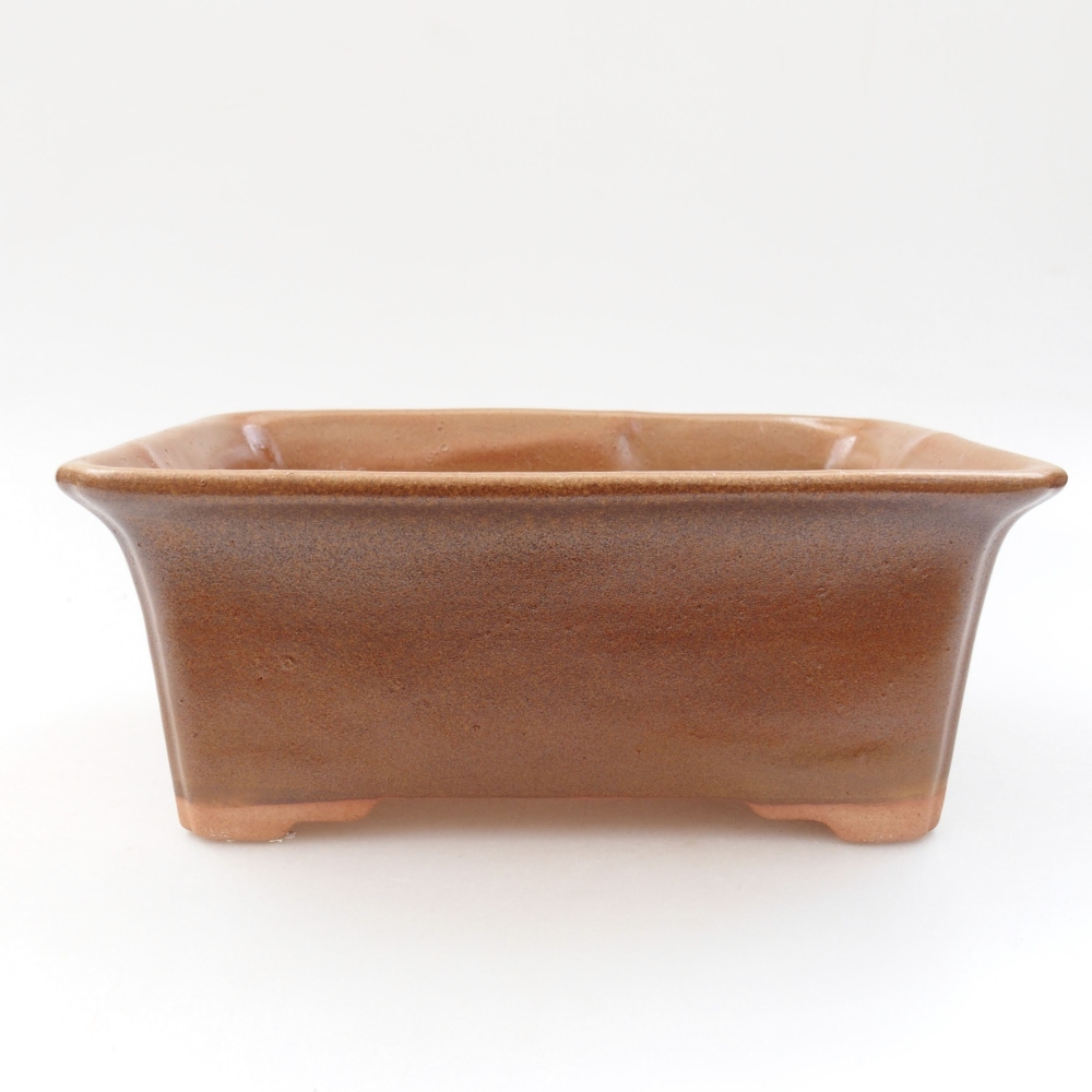 Keramická bonsai miska 18 x 14 x 7,5 cm, barva hnědá