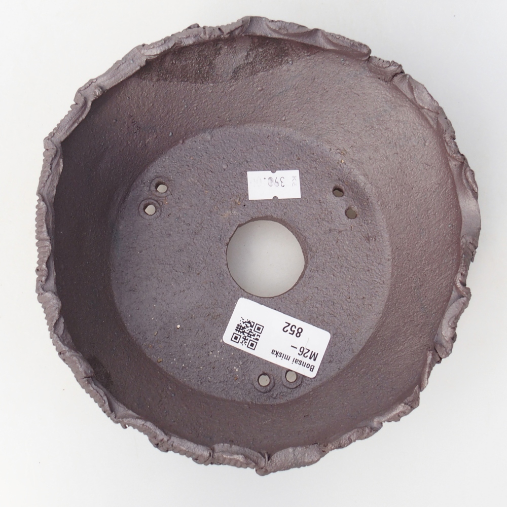 Keramická bonsai miska 17 x 16 x 7 cm, barva kovová