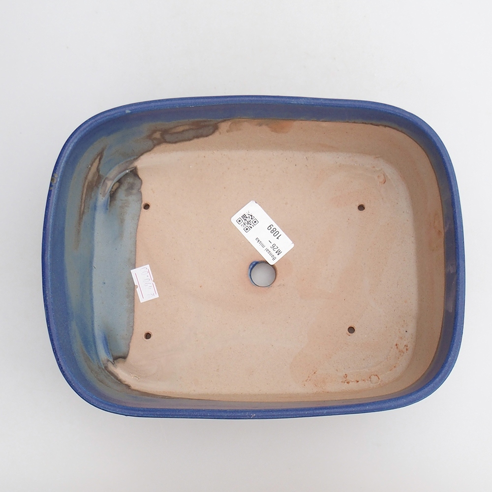 Keramická bonsai miska 23,5 x 18 x 7,5 cm, barva modrá