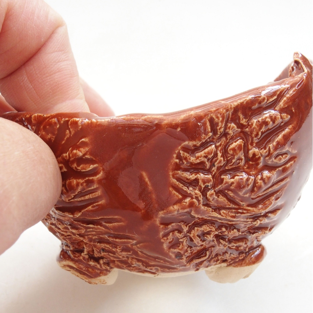 Keramická Skořápka  7,5 x 7,5 x 6 cm , barva hnědá