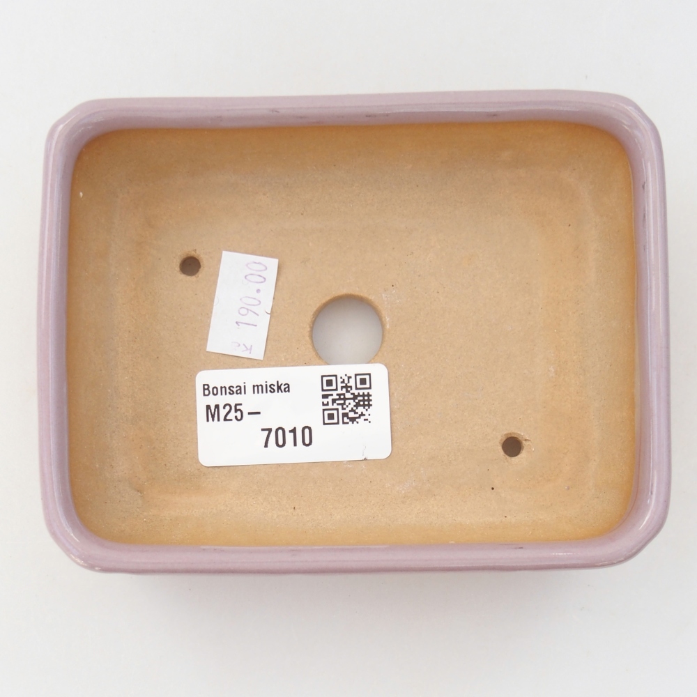 Keramická bonsai miska 11,5 x 9 x 3,5 cm, barva růžová