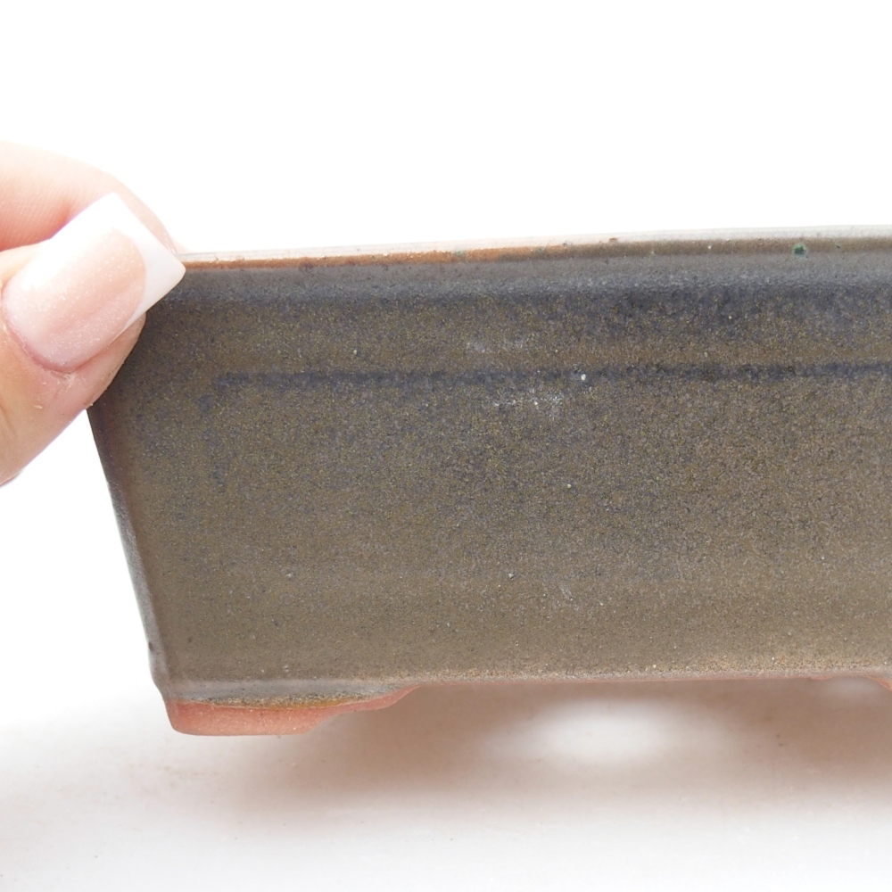 Keramická bonsai miska 13,5 x 10 x 5,5 cm, barva hnědá