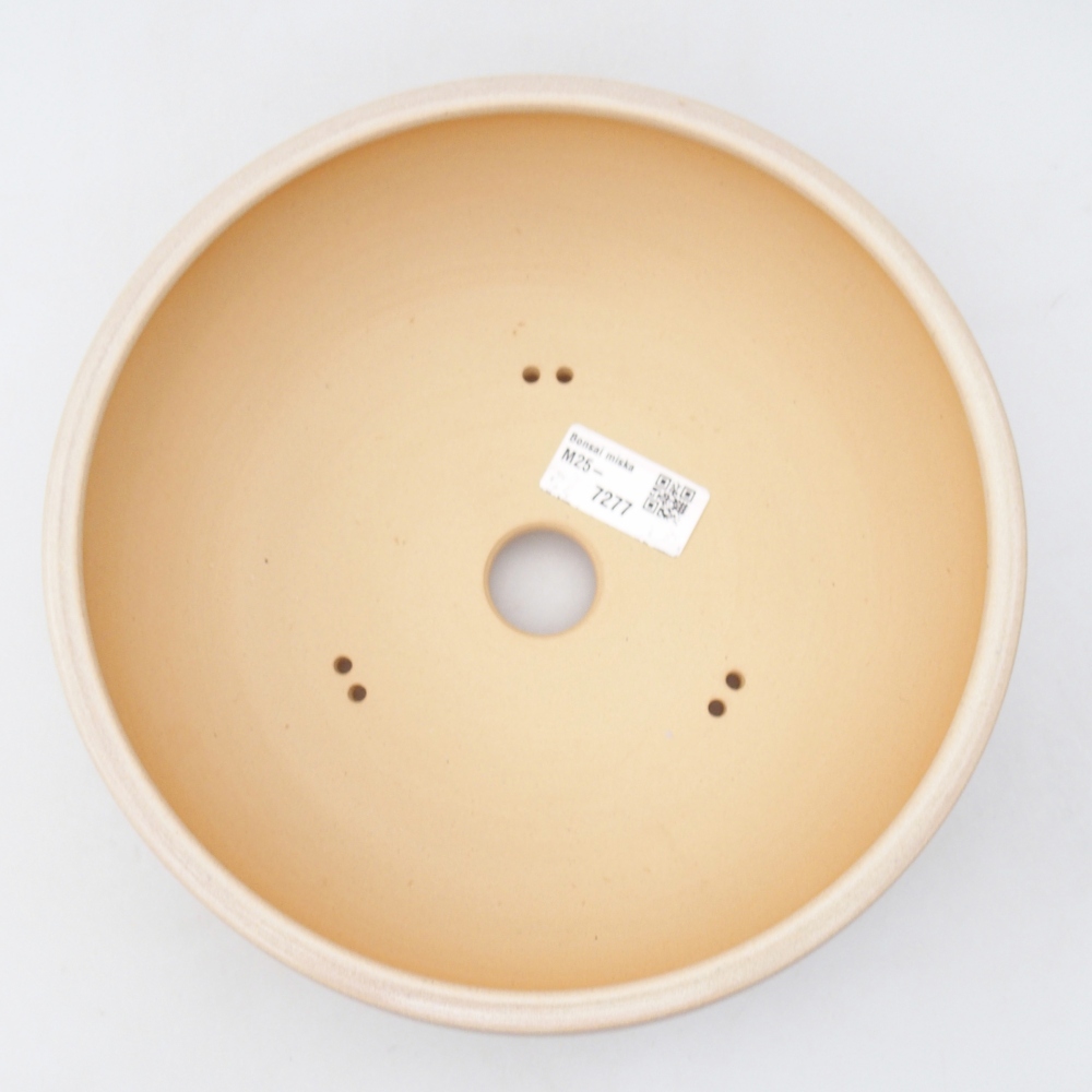 Keramická bonsai miska 21,5 x 21,5 x 7 cm, barva béžová