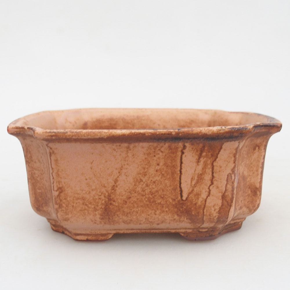 Keramická bonsai miska 12,5 x 9 x 5,5 cm, barva růžová