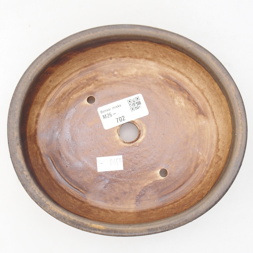 Keramická bonsai miska 18,5 x 16,5 x 4,5 cm, barva hnědá