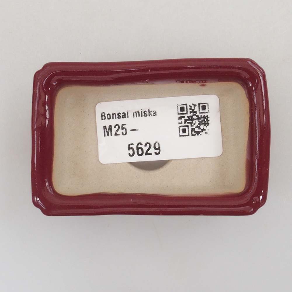 Mini bonsai miska 7 x 4,5 x 2 cm, barva vínová