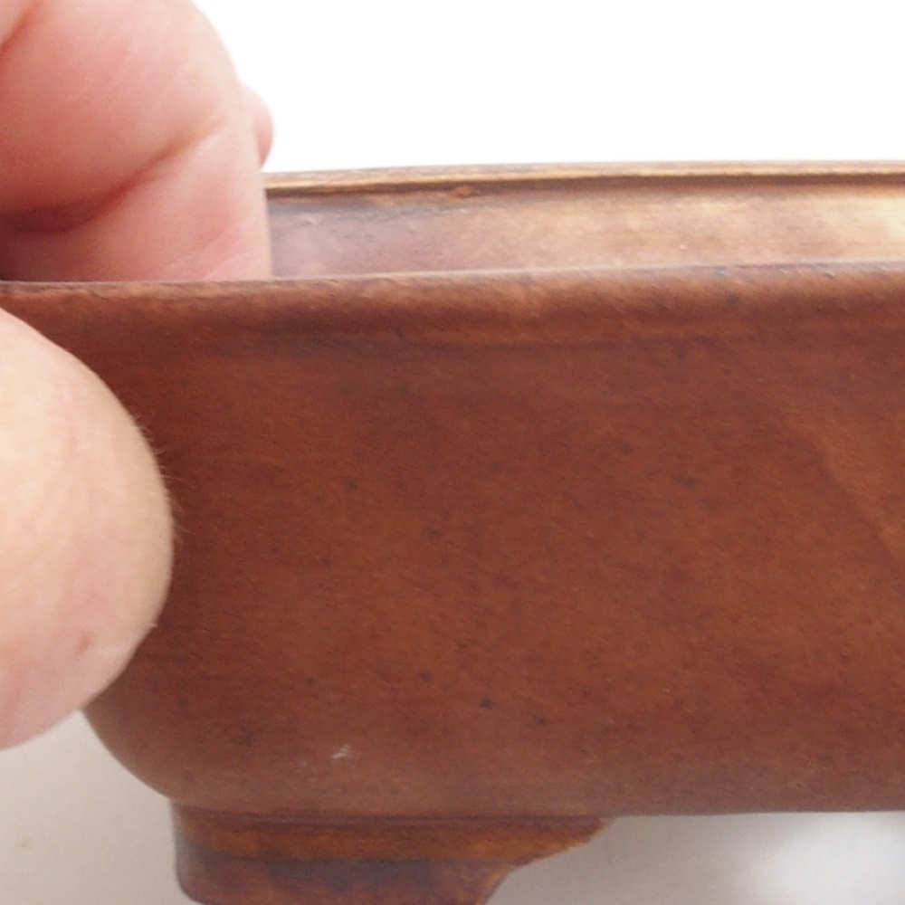 Keramická bonsai miska 14,5 x 12 x 4,5 cm, barva hnědá
