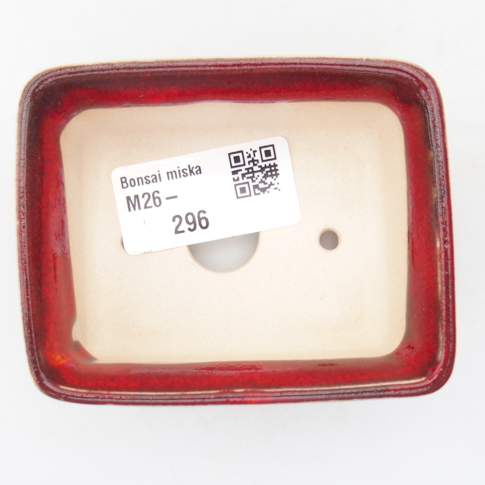 Mini bonsai miska 8,5 x 6,5 x 3,5 cm, barva červená