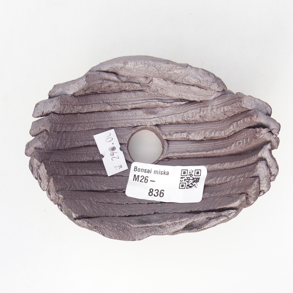 Keramická Skořápka 11 x 8,5 x 6 cm , barva kovová