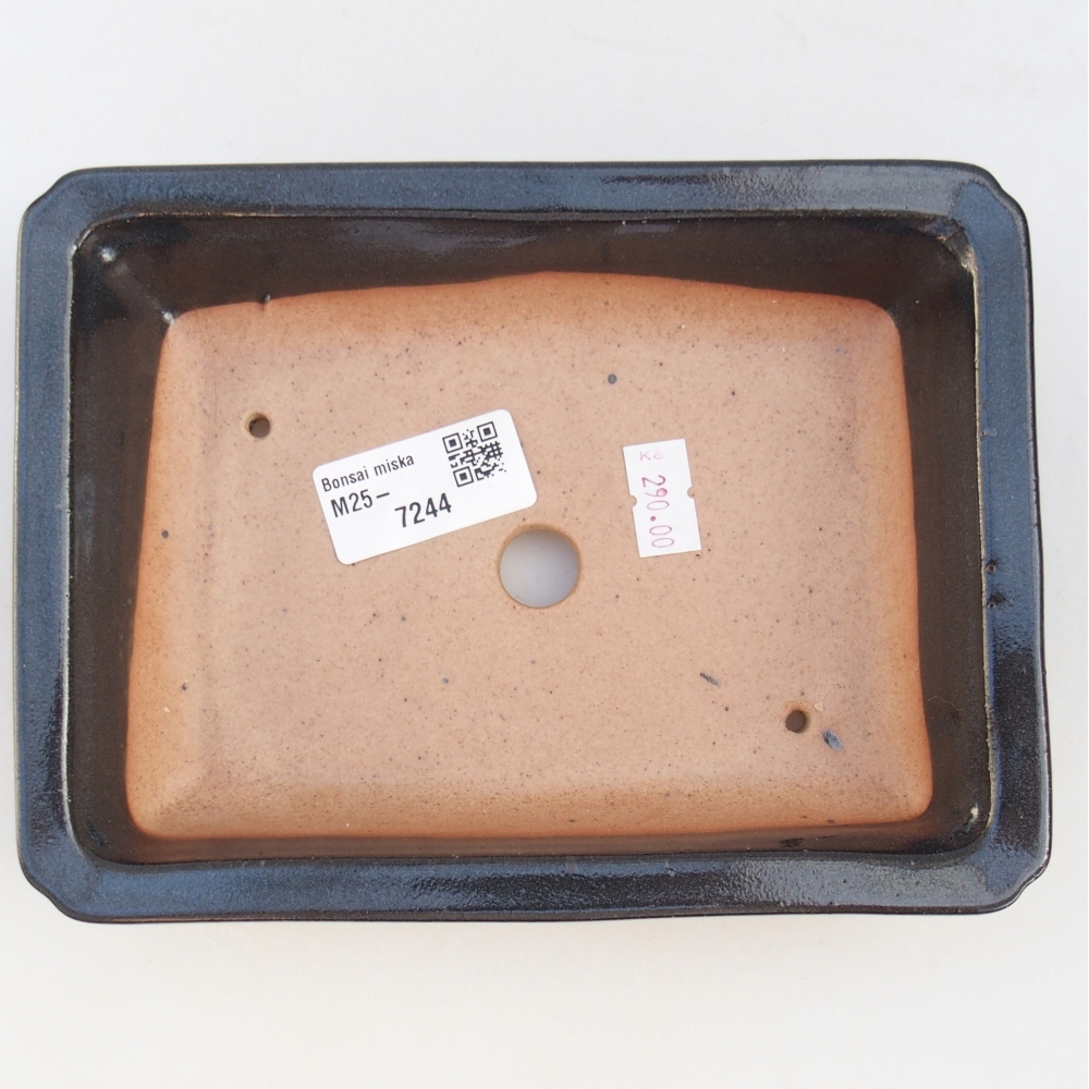 Keramická bonsai miska 18 x 13,5 x 4 cm, barva černá
