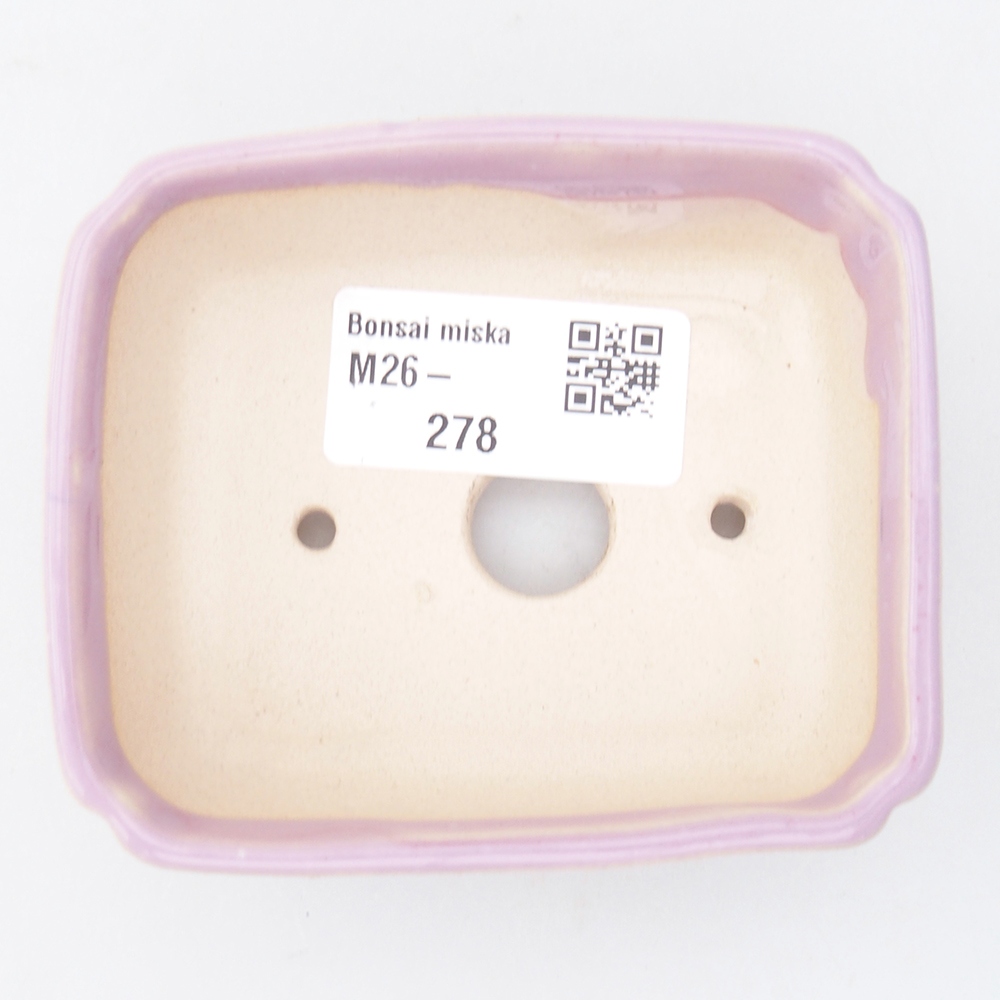 Mini bonsai miska 8,5 x 7,5 x 3 cm, barva růžová