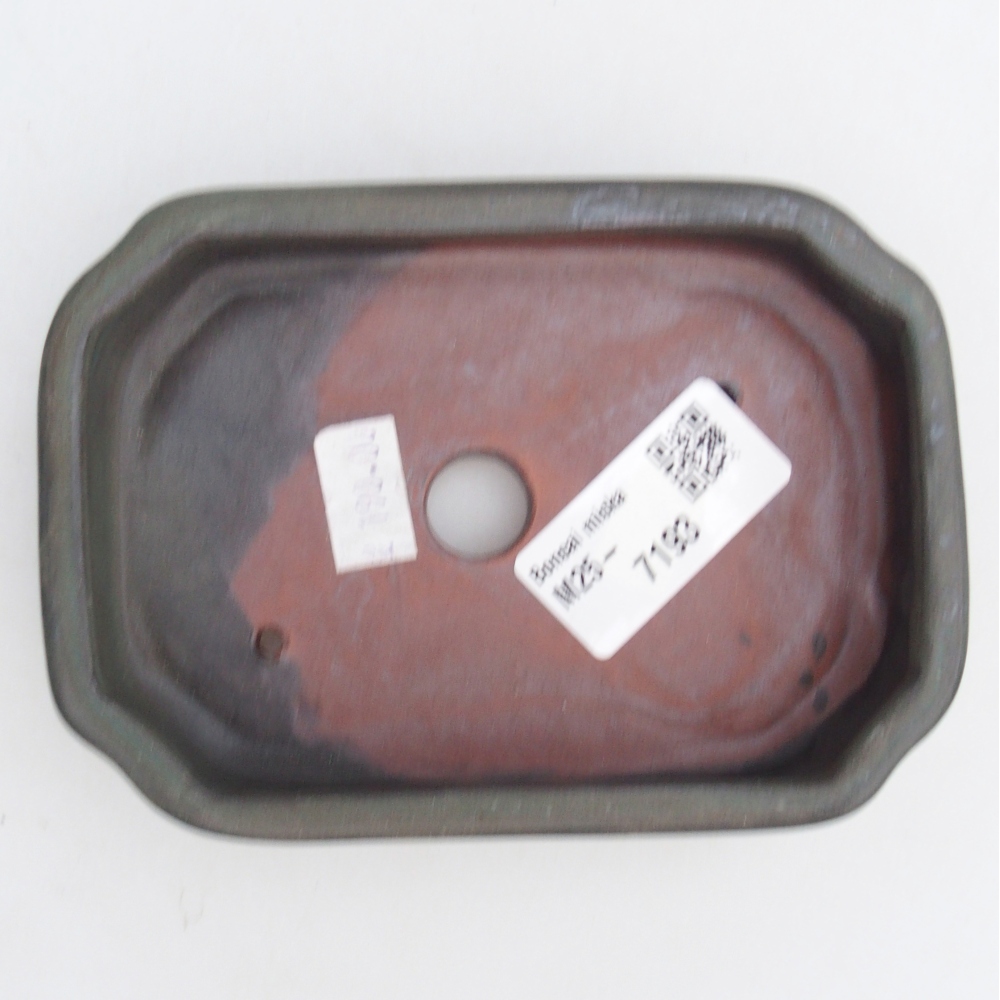 Keramická bonsai miska 13 x 9 x 3 cm, barva hnědá