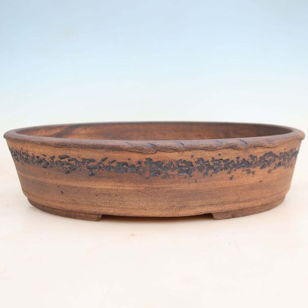 Keramická bonsai miska 38 x 31 x 8,5 cm, barva hnědá
