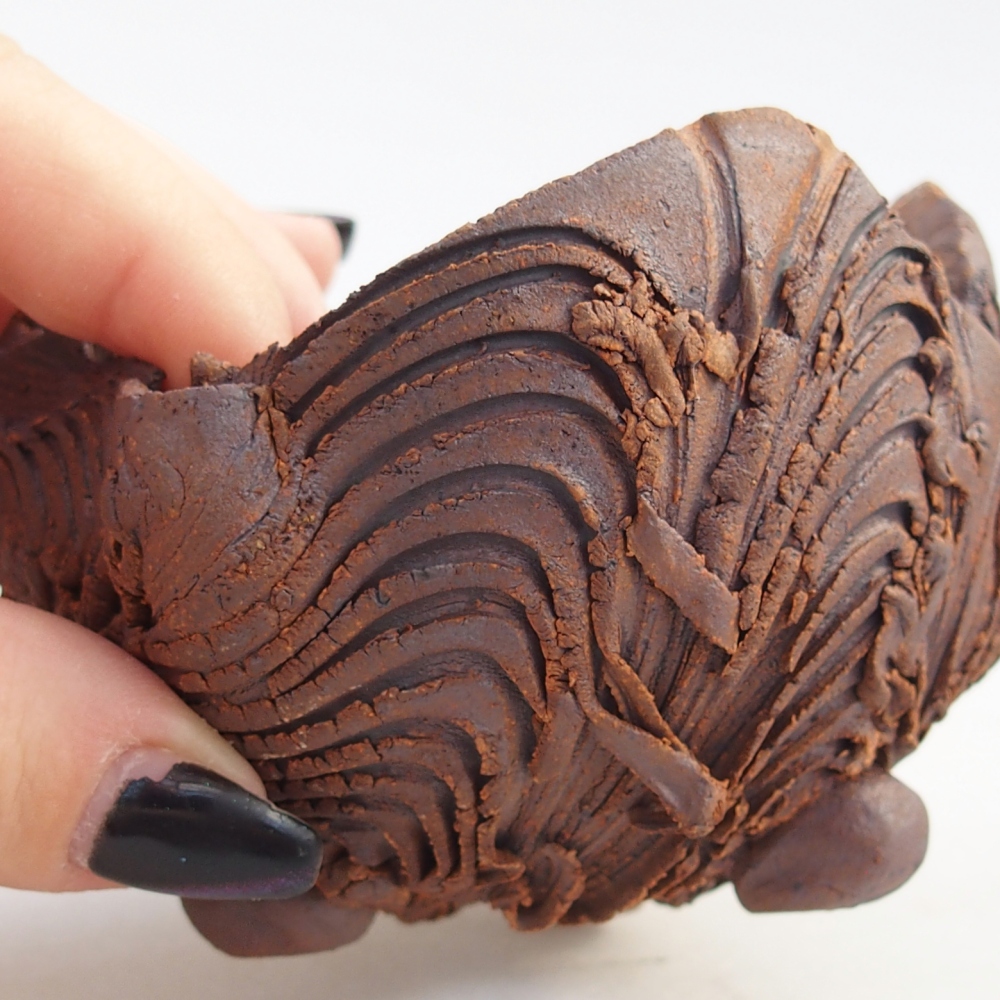 Keramická Skořápka 8,5 x 8,5 x 6,5 cm , barva hnědá