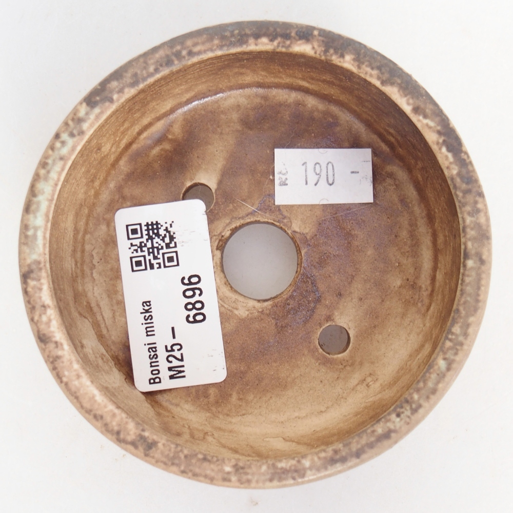 Keramická bonsai miska 9 x 9 x 3,5 cm, barva zelená
