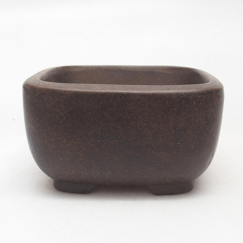 Bonsai miska 10,5 x 10,5 x 6 cm, barva hnědookrová