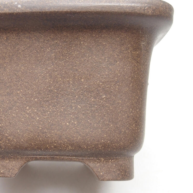 Bonsai miska 11 x 11 x 7,5 cm, barva hnědookrová