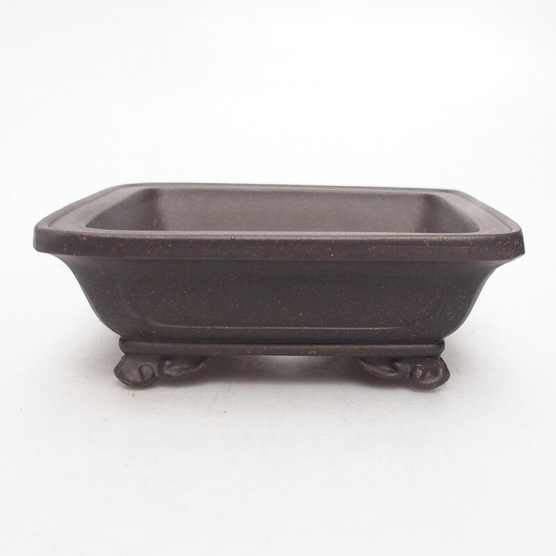 Bonsai miska 12,5 x 11,5 x 4,5 cm, barva hnědookrová