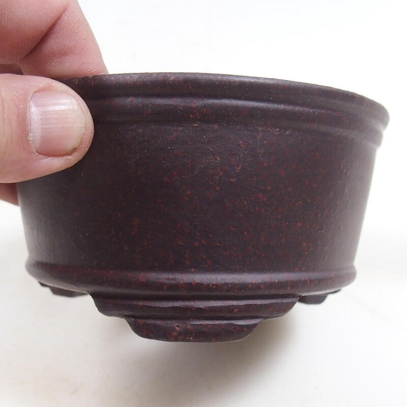 Bonsai miska 12 x 12 x 6 cm, barva hnědá