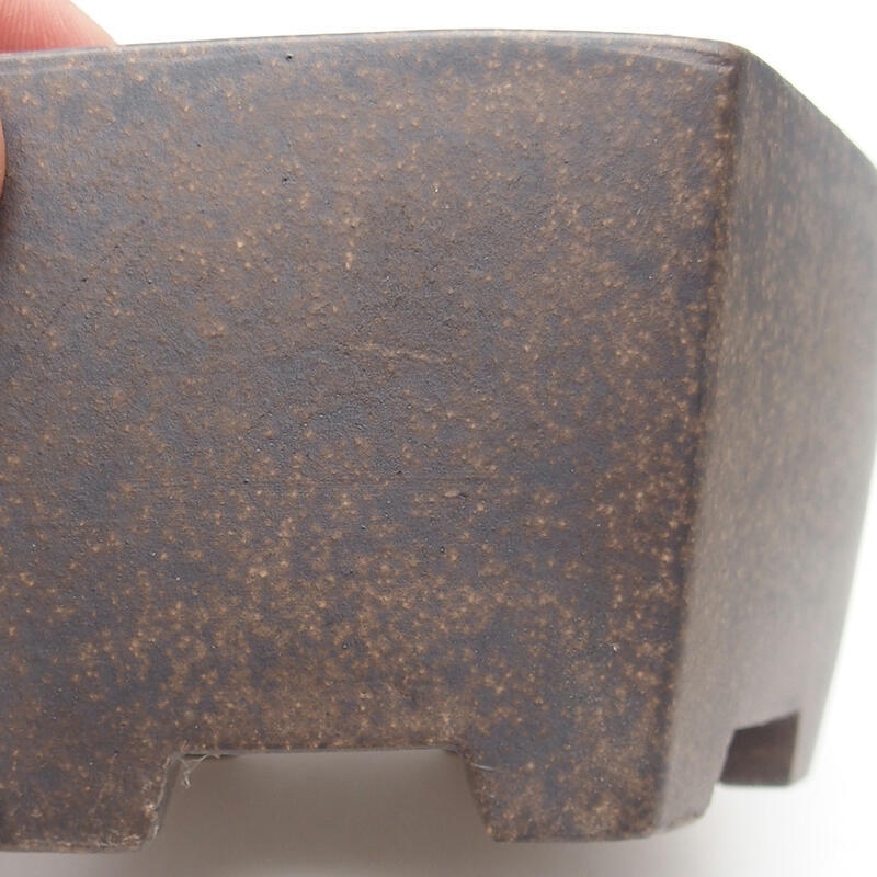 Bonsai miska 13 x 11,5 x 6,5 cm, barva hnědookrová