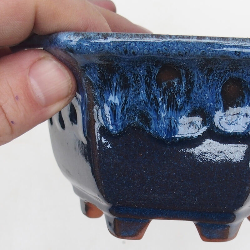 Bonsai miska 13 x 12 x 7 cm, barva modrá