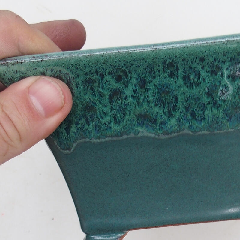 Bonsai miska 14,5 x 14,5 x 8,5 cm, barva zelená