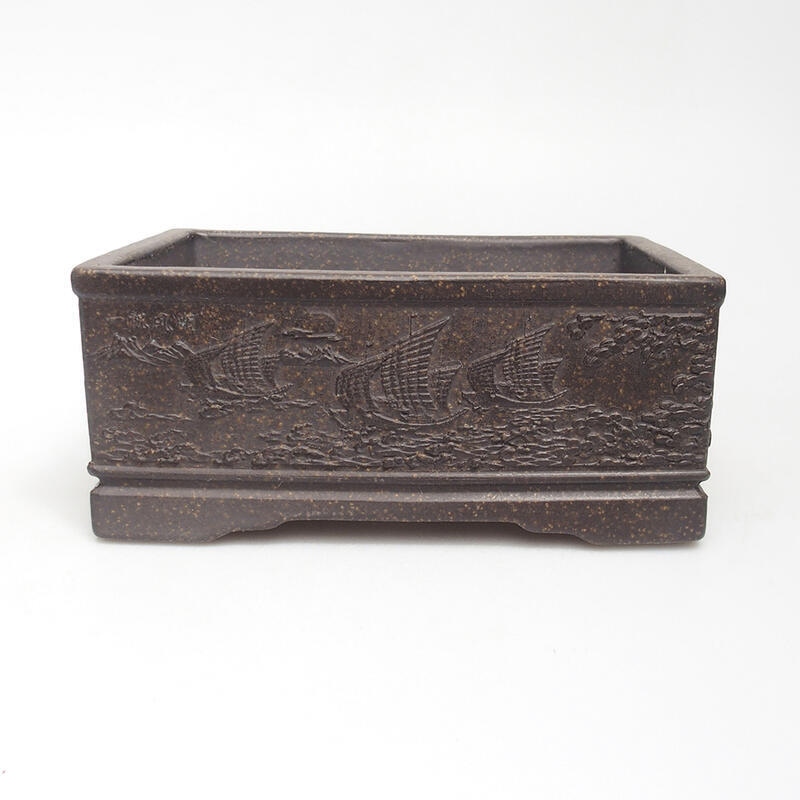 Bonsai miska 15,5 x 11,5 x 6,5 cm, barva hnědookrová