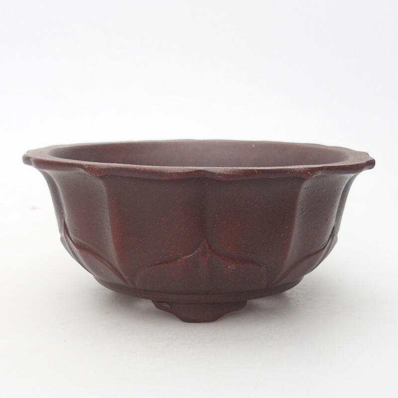 Bonsai miska 15 x 15 x 6 cm, barva hnědočervená