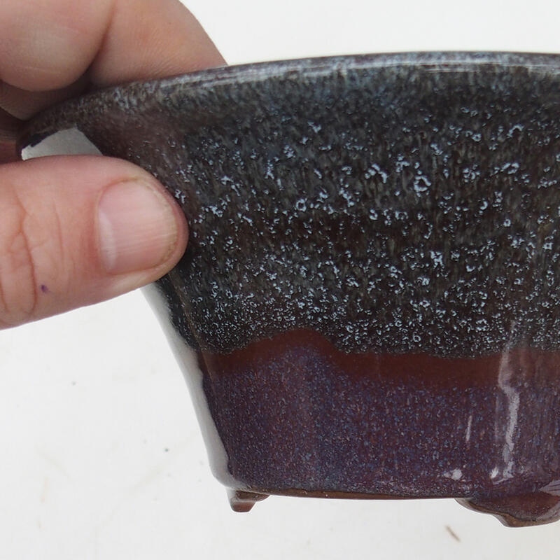 Bonsai miska 15 x 15 x 7 cm, barva vínovošedá