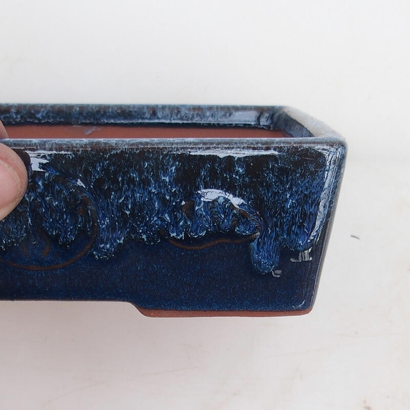 Bonsai miska 16 x 11,5 x 4,5 cm, barva modrá