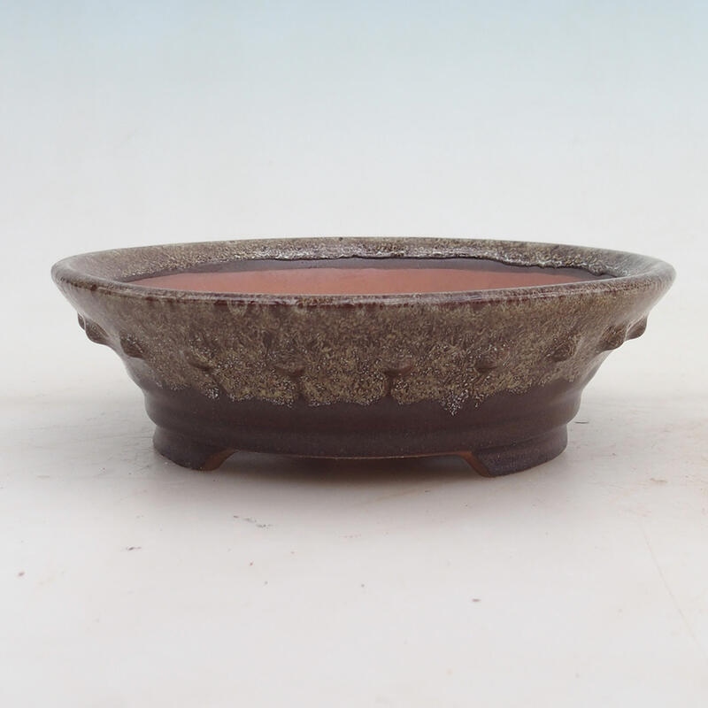 Bonsai miska 16 x 16 x 4,5 cm, barva hnědá