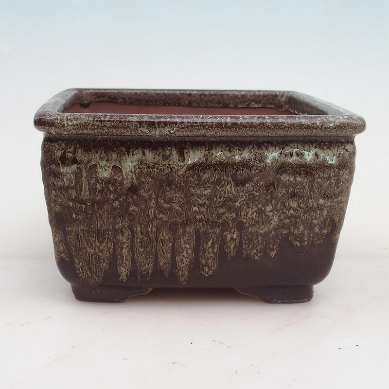 Bonsai miska 16 x 16 x 9,5 cm, barva hnědá