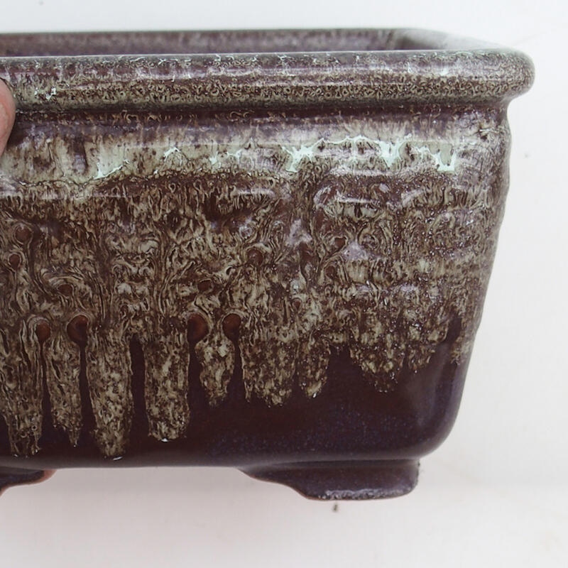 Bonsai miska 16 x 16 x 9,5 cm, barva hnědá