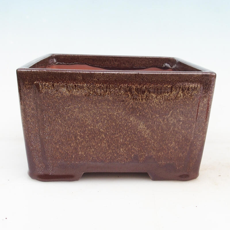 Bonsai miska 19,5 x 19,5 x 10 cm, barva hnědá