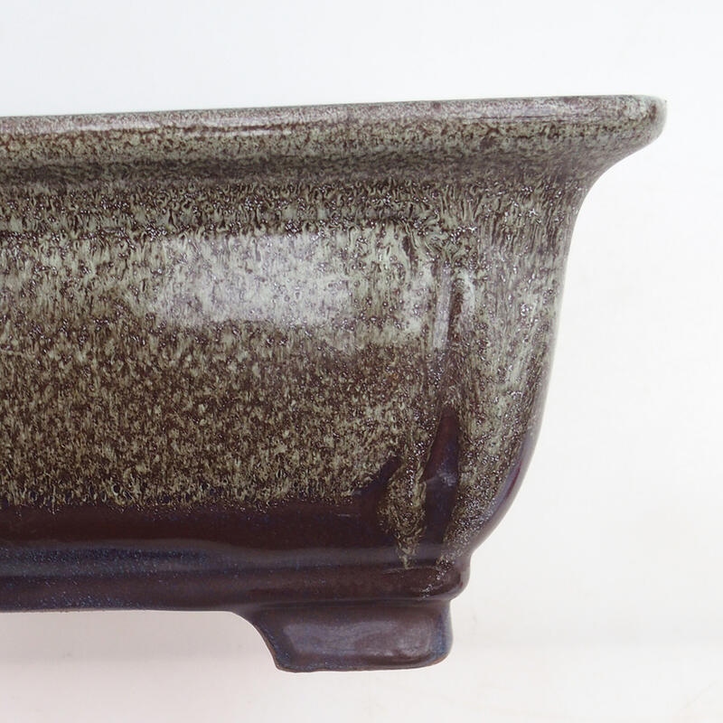 Bonsai miska 23 x 23 x 10,5 cm, barva vínovohnědá