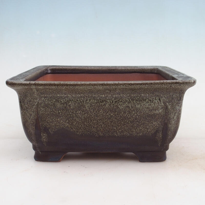 Bonsai miska 23 x 23 x 10,5 cm, barva vínovohnědá