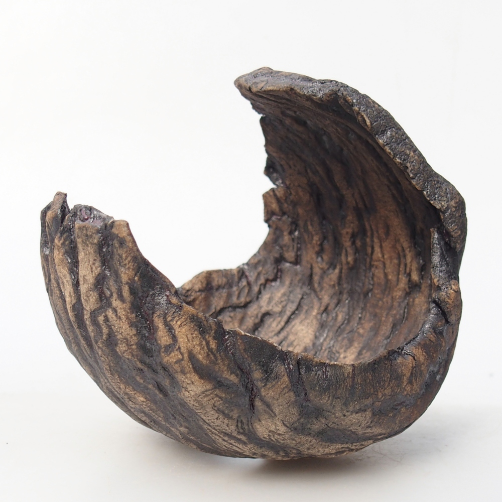 Keramická Skořápka 10 x 9 x 10 cm , barva hnědá