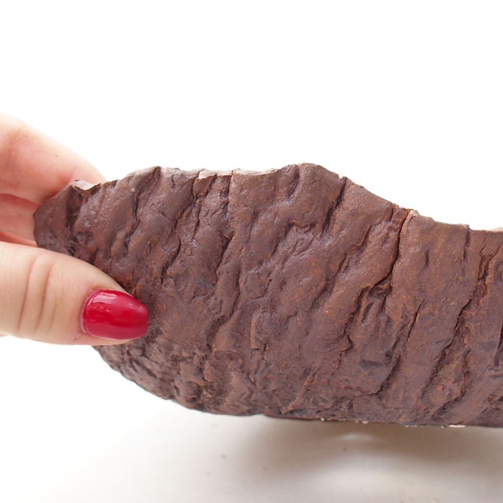 Keramická Skořápka  19 x 18 x 5,5 cm , barva hnědá