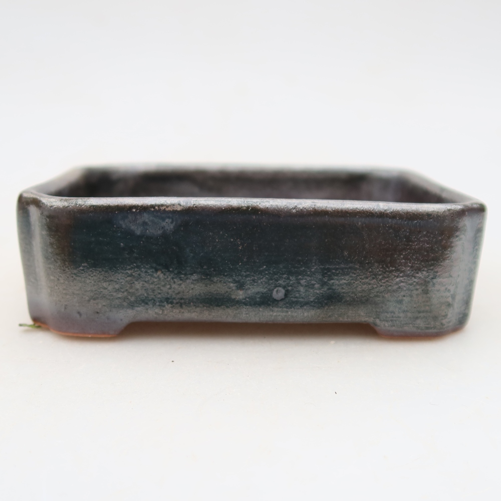 Keramická bonsai miska 10,5 x 9 x 3 cm, barva šedá