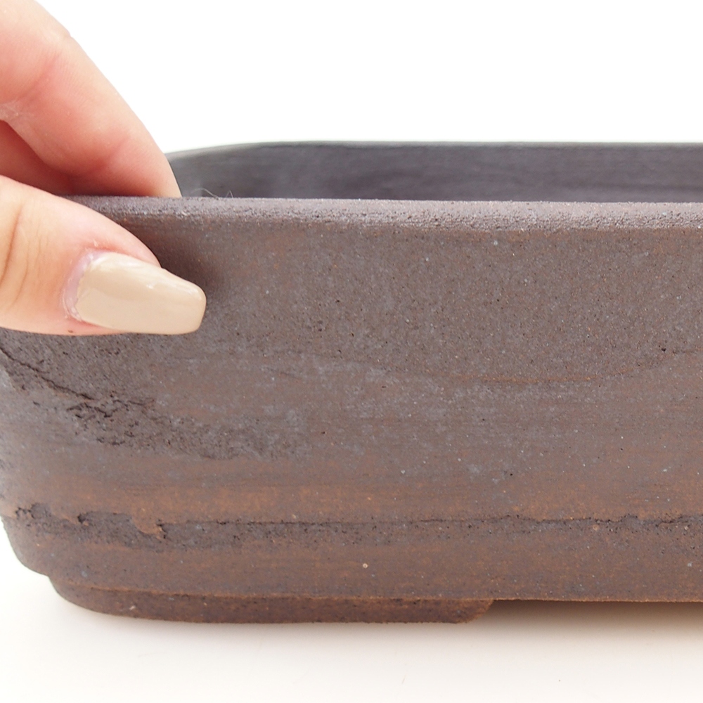Bonsai miska 30,5 x 25 x 8 cm , barva hnědá