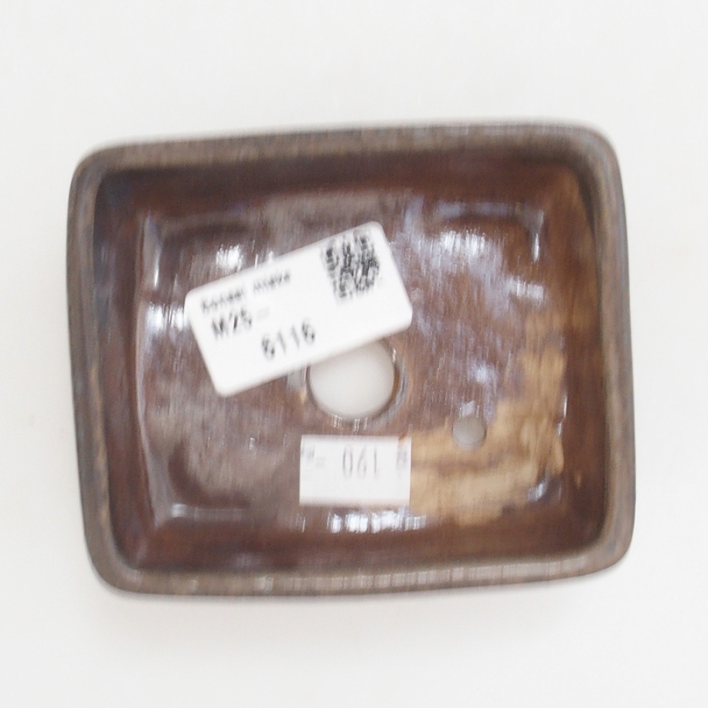 Keramická bonsai miska 9,5 x 8 x 3,5 cm, barva hnědá