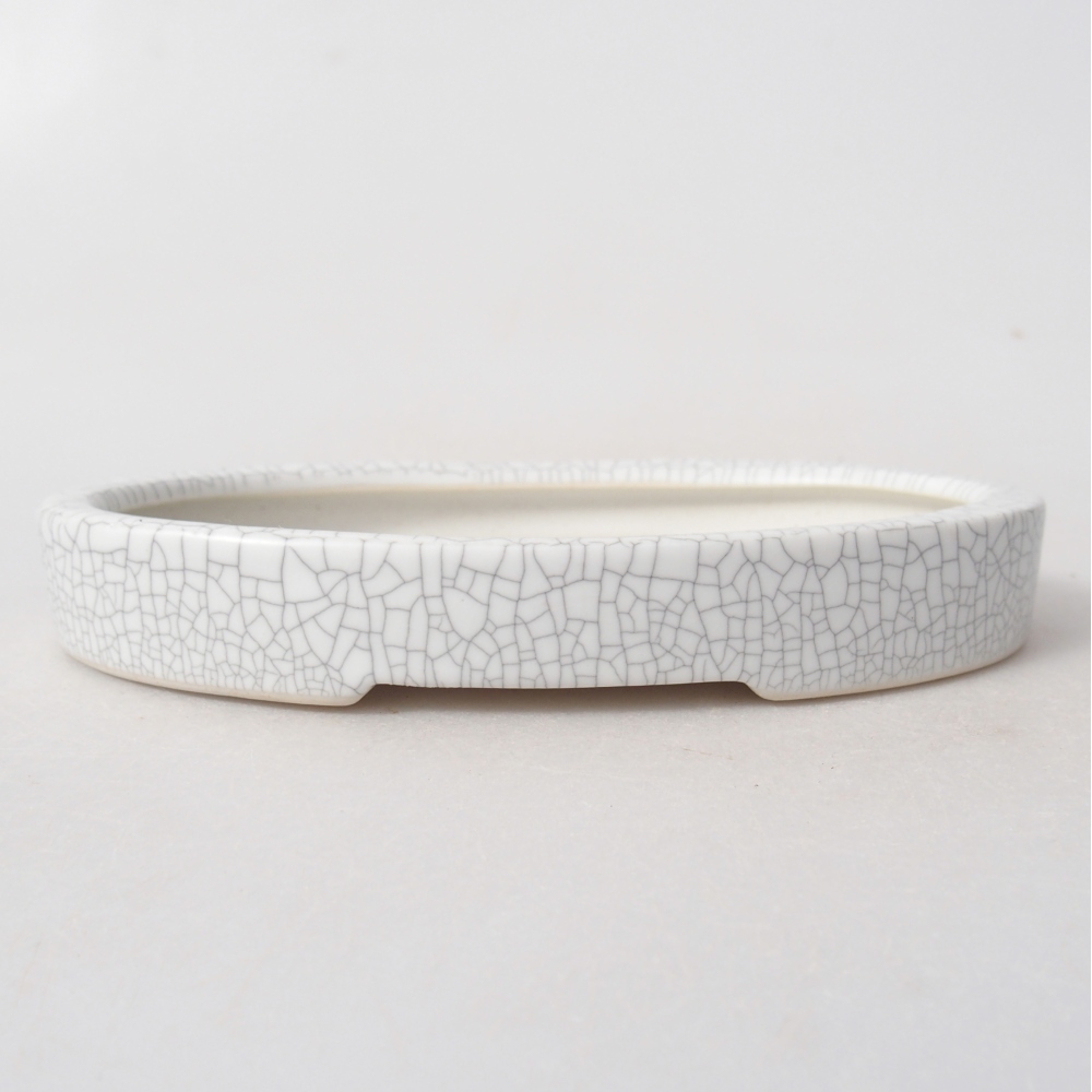 Keramická bonsai miska 15,5 x 10 x 2 cm, barva raku